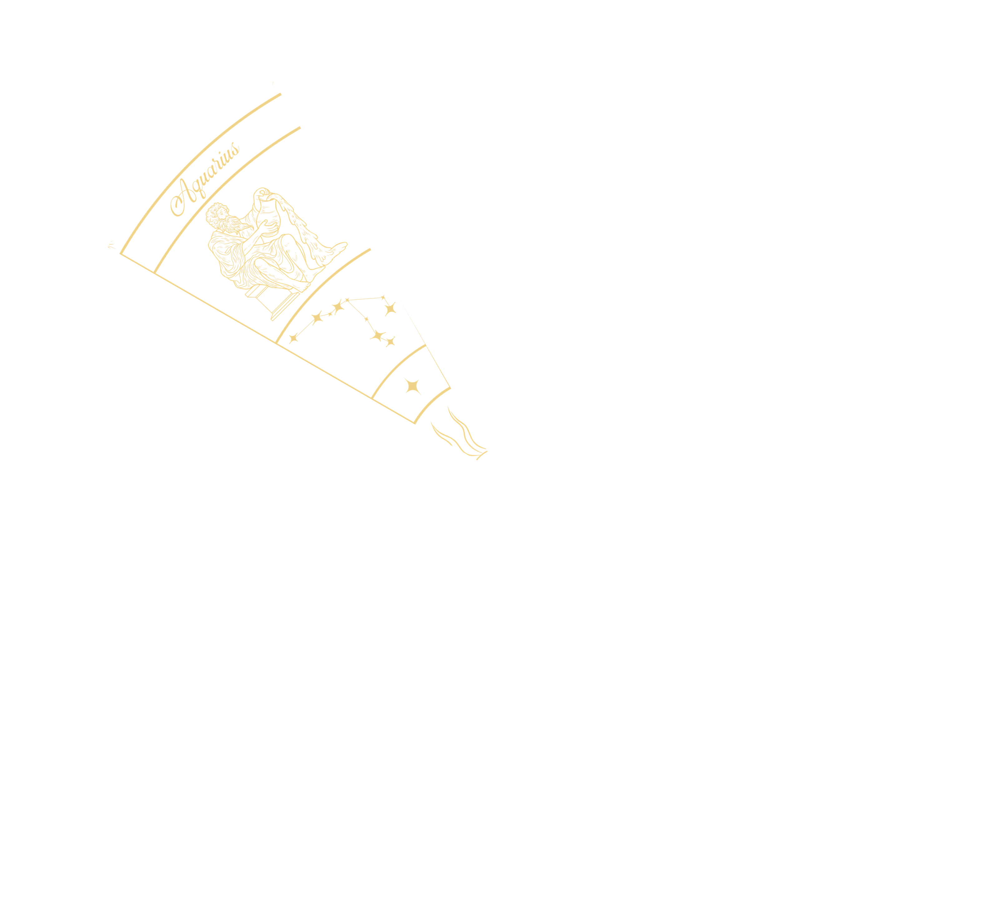 Aquarius highlighted on the zodiac wheel