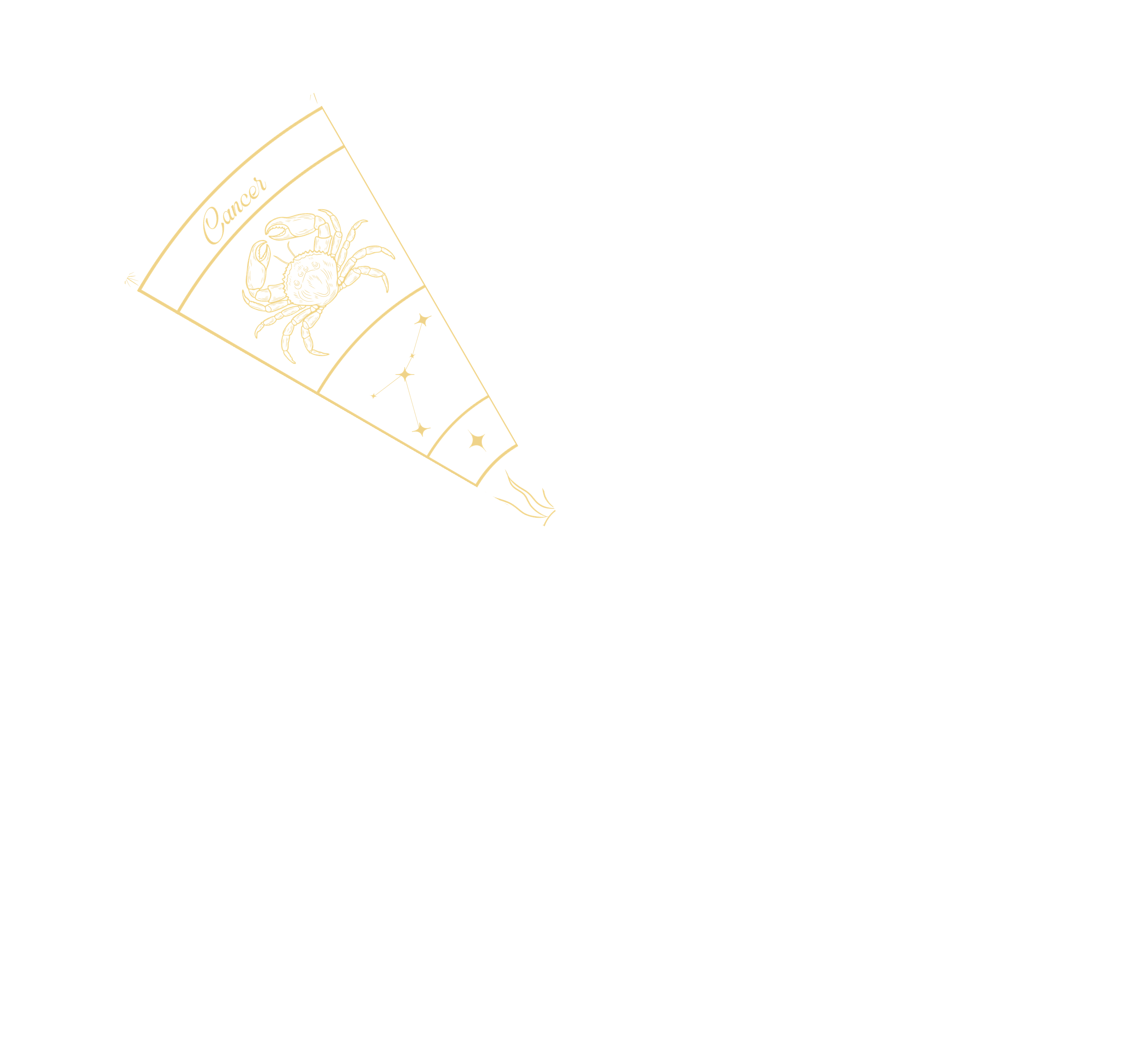Cancer highlighted on the zodiac wheel