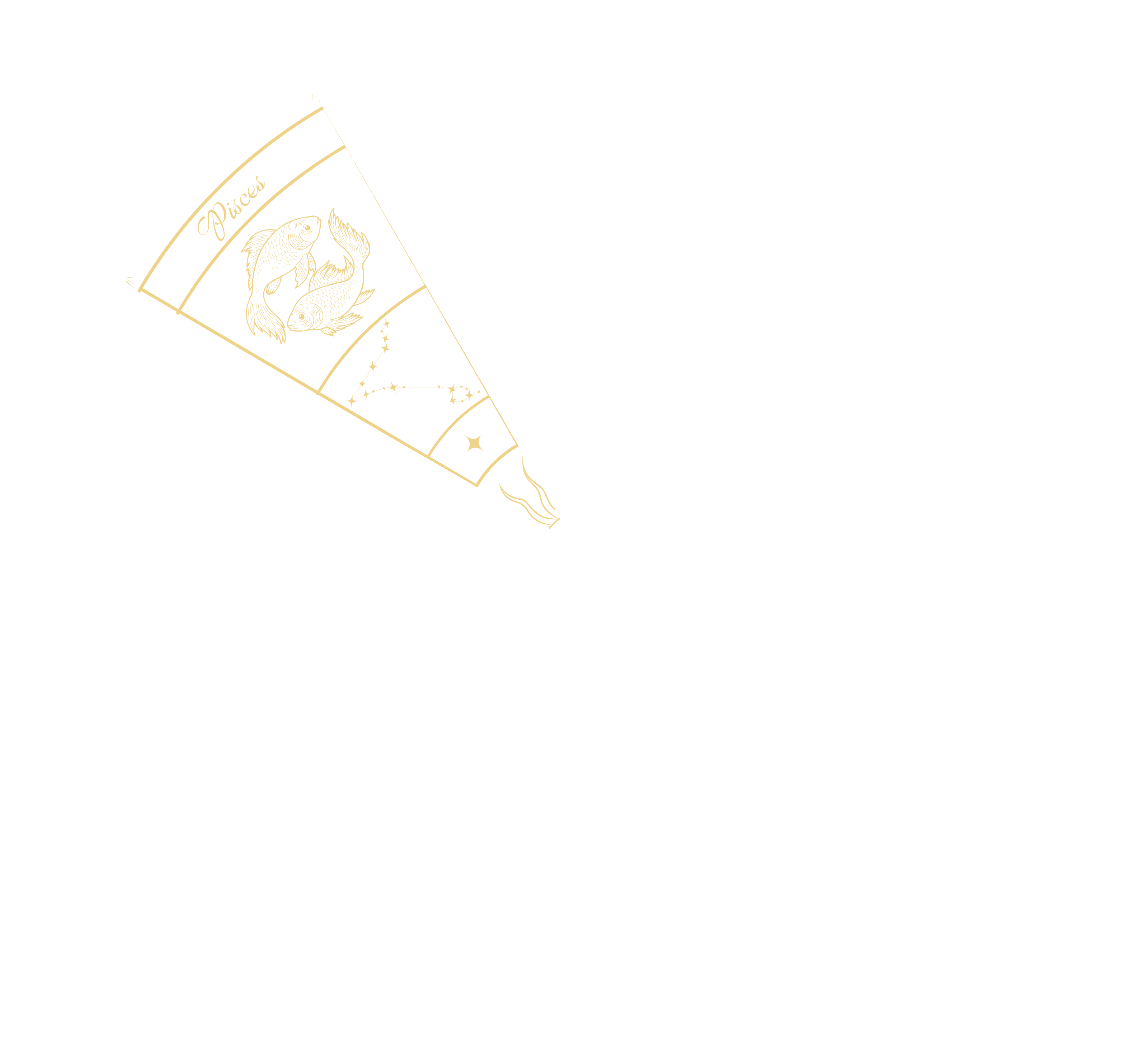 Pisces highlighted on the zodiac wheel
