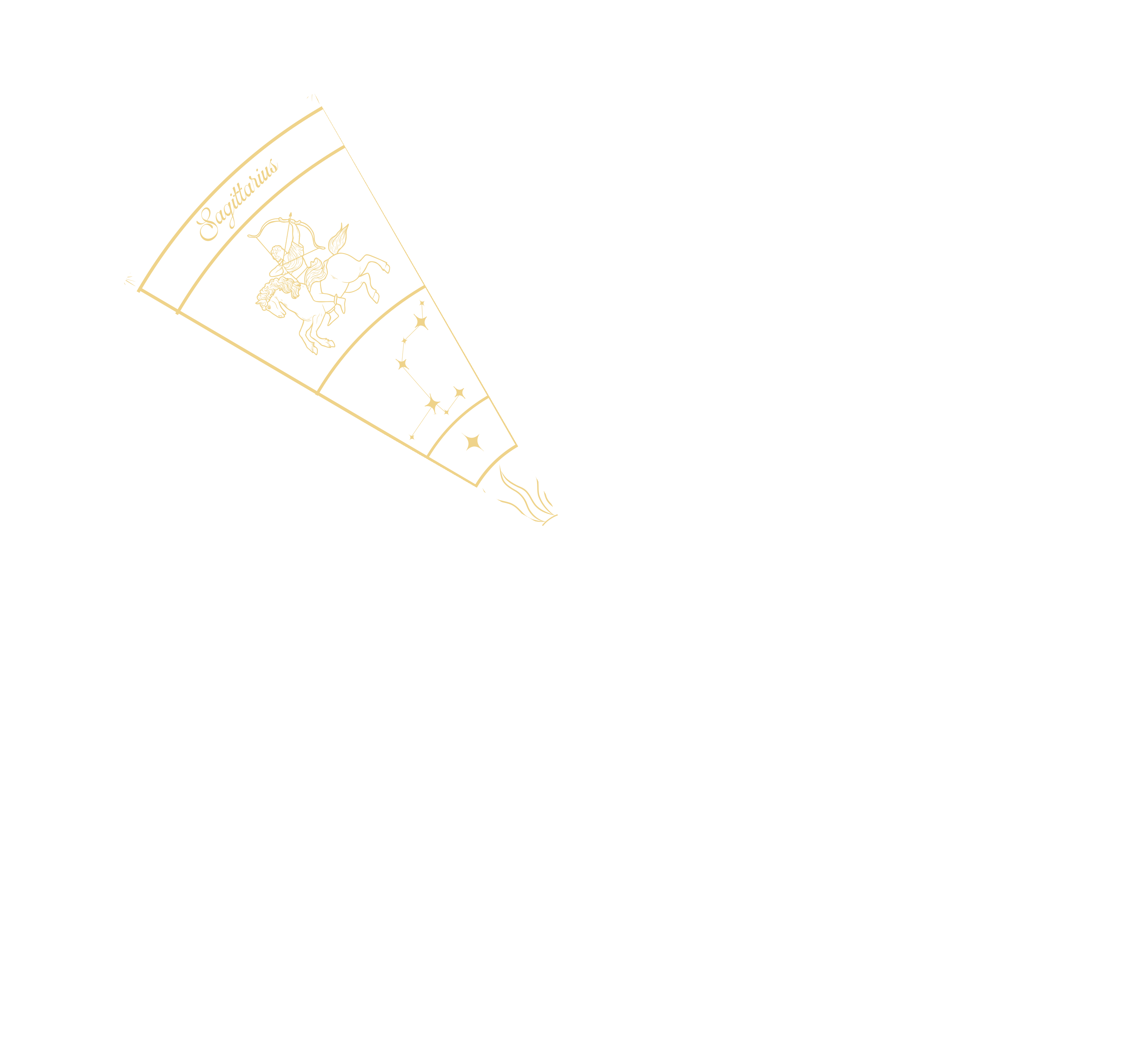 Sagittarius highlighted on the zodiac wheel